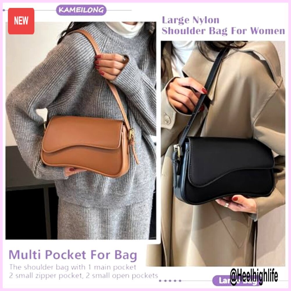 Vegan Leather Hobo Bag with Removable Straps, Large Capacity Purse - Picture 2 of 7